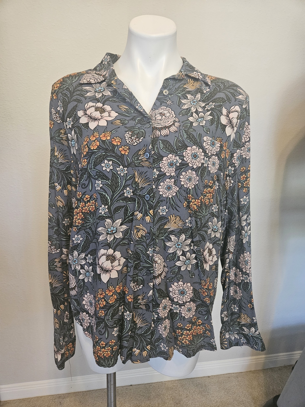 Loft Floral Button-Up Shirt